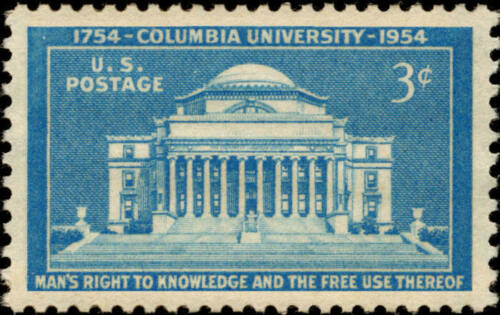 1954 Columbia University Single 3c Postage Stamp - Scott 1029 - MNH - CW433