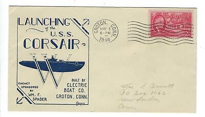 VEGAS - 1946 Submarine USS Corsair Spader Launch Cover - Groton, CT - FF189
