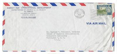 1964 Jamaica To USA Georgetown University From USA Embassy Cover - (SS20)