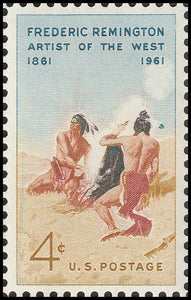 1961 Frederic Remington Single 4c Postage Stamp - Sc# -1187 - MNH, OG - CX673a
