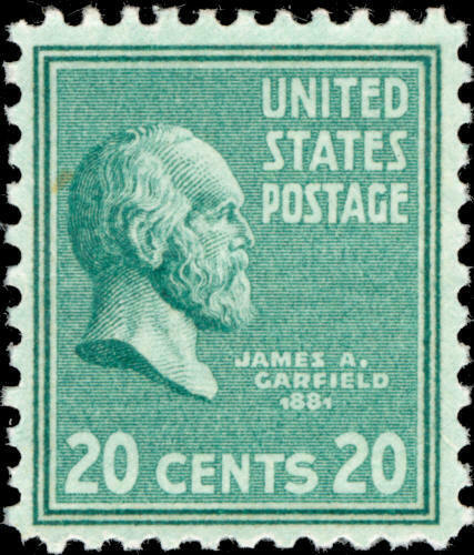 1938 President James A Garfield Single 20c Postage Stamp - Sc# 825 -  MNH,OG