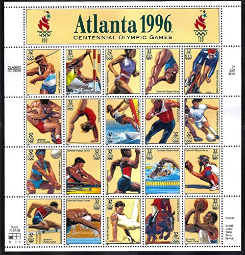 US Stamps - 1996 Atlanta Olympics - 20 Stamp Sheet - Scott #3068 by USPS