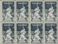 1983 Babe Ruth Baseball Player Block Of 8 As Shown - Scott 2046 -MNH - DS168a