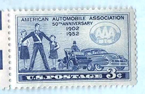 1952 American Automobile Association Single 3c Postage Stamps  - Scott 1007 -  MNH,OG