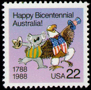 1988 t Australia Bicentennial Single 22c  Postage Stamp, - Sc# 2370 -  MNH,OG