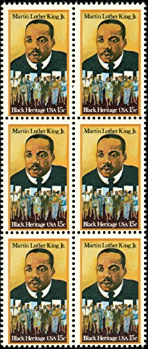 Martin Luther King Jr - Black History - Block of 6 x 15c postage stamps - Scott 1771