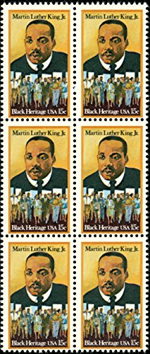 Martin Luther King Jr - Black History - Block of 6 x 15c postage stamps - Sc# 1771