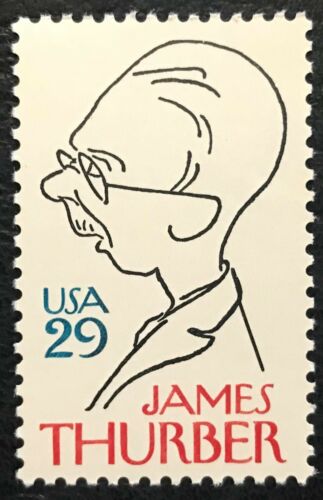 1994 James Thurber Single 29c Postage Stamp - MNH, OG - Scott 2862