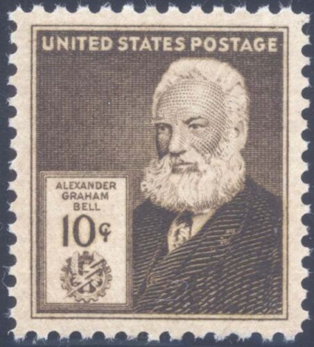 1940 Alexander Graham Bell Single 10c Postage Stamp -  Scott 893 - MNH,OG