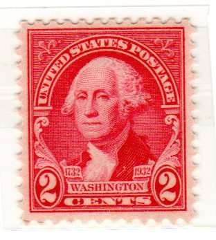 1932 George Washington Single 2c Postage Stamp - Sc#707 - MNH,OG