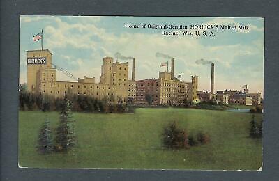 VEGAS - Early 1900s Racine, WI - Horlick's Malted Milk Ad Postcard - FE408