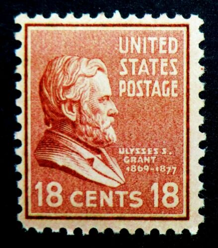 1938 President Ulysses S. Grant Single 18c Postage Stamp -   Scott 823 -  MNH,OG