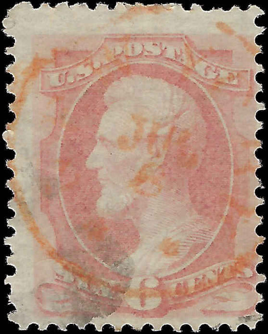 VEGAS - 1873 Lincoln - Scott159 - Used - Orange/Red Cancel