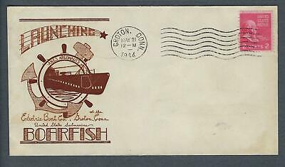 VEGAS - 1944 Submarine USS Boarfish Launch Spader Cover - Groton - FH121