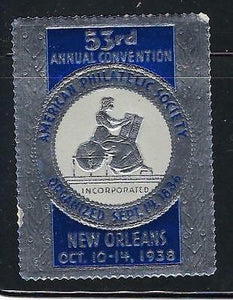 VEGAS - 1938 APS Convention New Orleans Promotional Poster Stamp -Read (CR28)