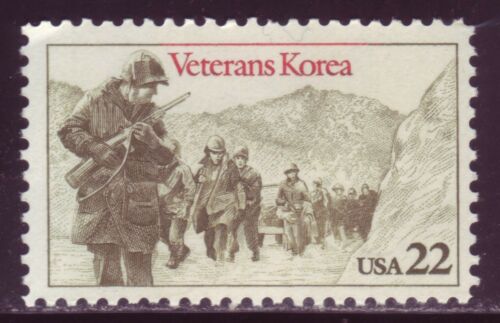 1985 Veterans Korea Single 22c Postage Stamp - MNH, OG - Scott 2152