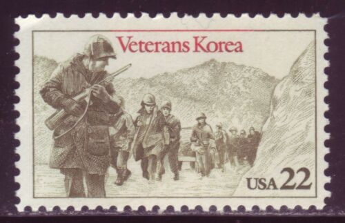 1985 Veterans Korea Single 22c Postage Stamp - MNH, OG - Sc# 2152