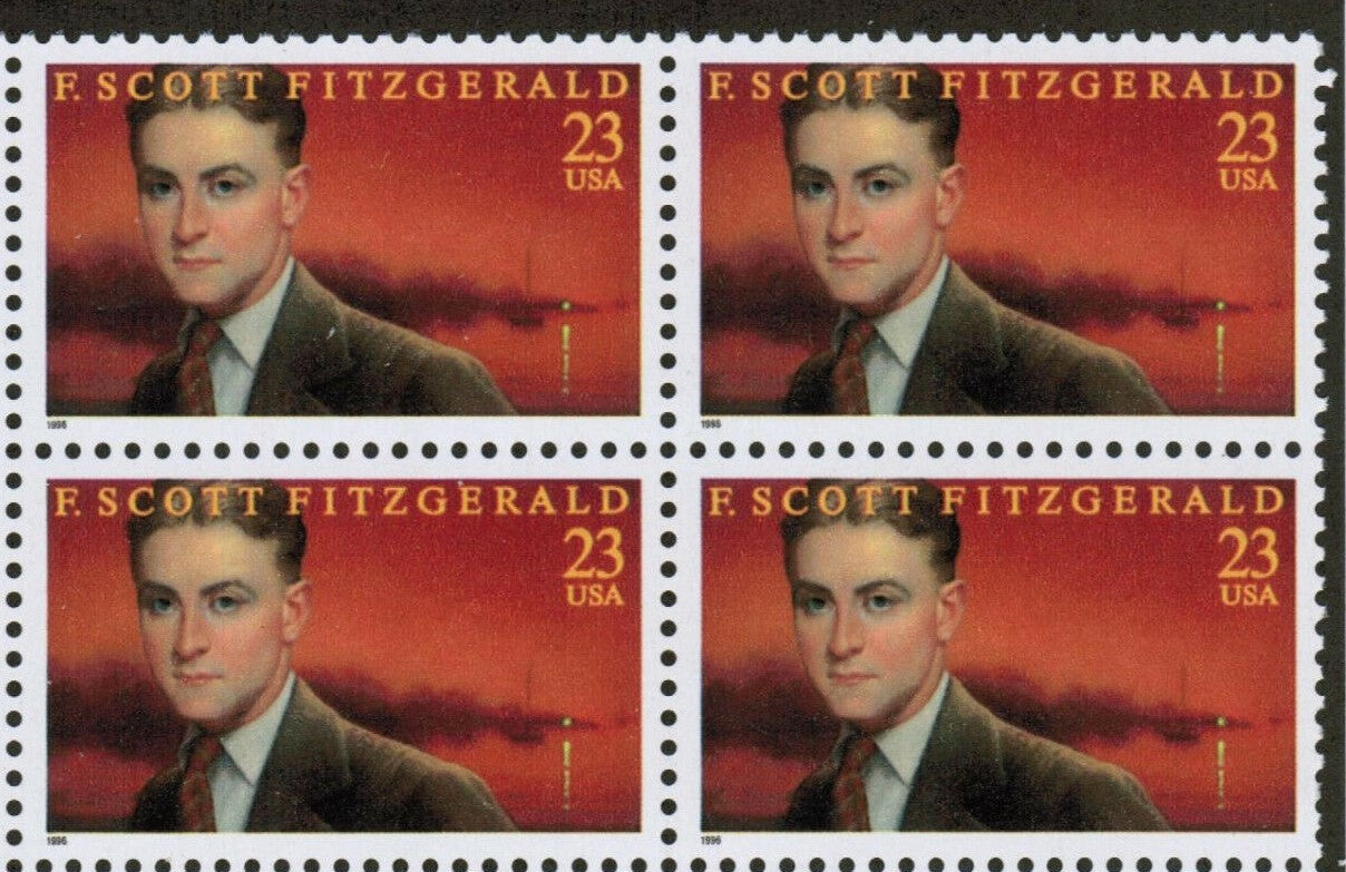 1996 F. Scott Fitzgerald Block Of 4 23c Postage Stamps - Scott 3104 - MNH, OG - CW291