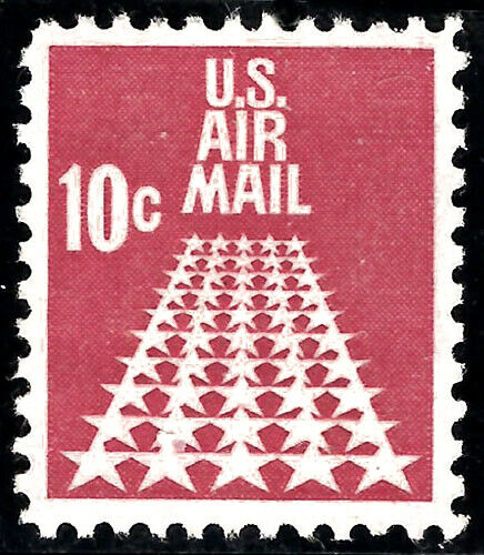 1968 50 Star Runway-Airmail- Single 10c Postage Stamp - Sc# C72 - MNH, OG - CX886