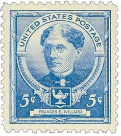 1940 Frances Elizabeth Willard Single 5c Postage Stamp - Sc#872 - MNH,OG