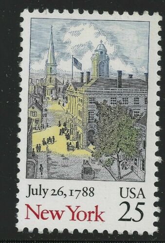 1988 - New York Single 25c Postage Stamp - Scott 2346 - MNH, OG - CW321b
