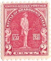 1930 Battle of Braddock's Field Single 2c Postage Stamp - Scott 688 - MNH,OG