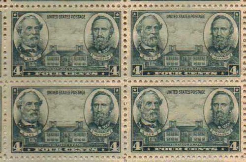 1936 Robert E. Lee - Jackson Block of  4 4c Postage Stamps  - Scott 788 - MNH,OG