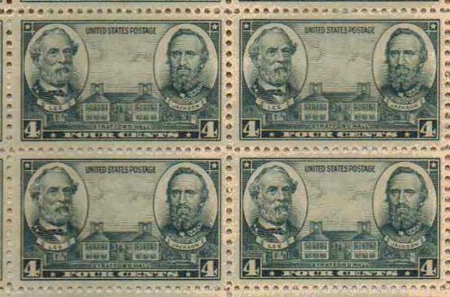 1936 Robert E. Lee - Jackson Block of  4 4c Postage Stamps  - Sc# 788 - MNH,OG