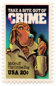 1984 McGruff The Crime Dog  Single 20c Postage Stamp  - Sc# 2102  -  MNH,OG