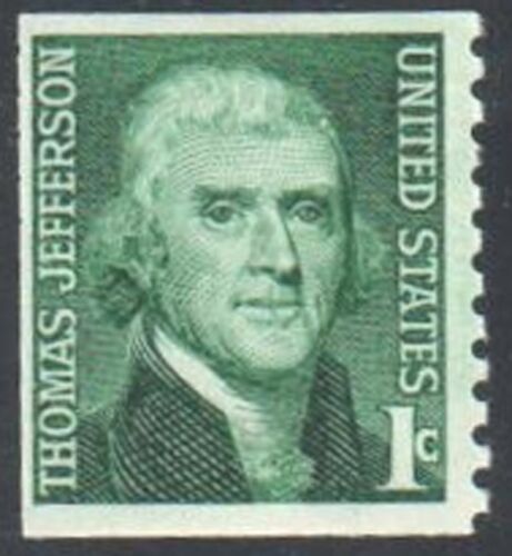 1968 Thomas Jefferson Single 1c Postage Stamp - MNH, OG - Scott 1278