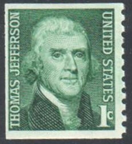 1968 Thomas Jefferson Single 1c Postage Stamp - MNH, OG - Sc# 1278