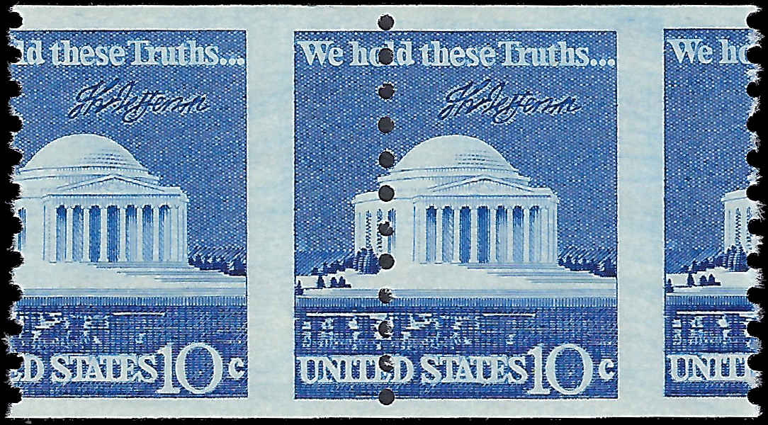VEGAS - 1973-74 - Scott1520 Coil Drastic Miss-Perforation - MNH Undisturbed OG