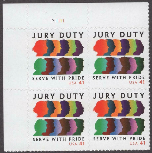 2008 Jury Duty Plate Block of 4 41c Postage Stamps Scott 4200 - MNH - DM131