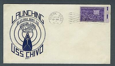 VEGAS - 1945 Submarine USS Chivo Launch Herald Cover - Groton - FH155