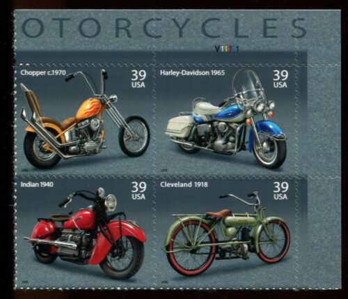 2006 American Motorcycles Plate Block of 4 39c Postage Stamps - Scott 4085-4088- MNH - CX804
