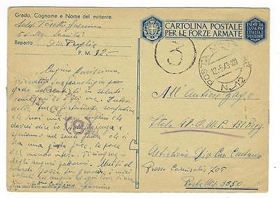 ~1943 WW2 Facist Italy Military Picture Postcard Military Censored (PP41)