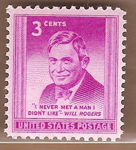 1948 Will Rogers Single 3c Postage Stamp   - Sc#975 -MNH,OG
