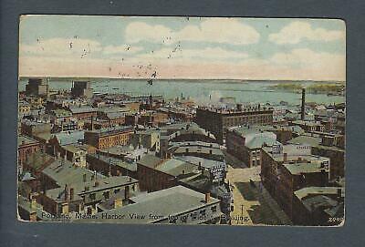 VEGAS - Posted 1913 Portland, ME - View From Fidelity Bldg Postcard - FE457