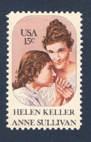 1980 Helen Keller & Anne Sullivan Single 15c Postage Stamp - Scott 1824 - MNH, OG - CW27c
