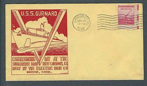 VEGAS - 1942 Submarine USS Gurnard Commission Spader Cover - Groton - FJ144