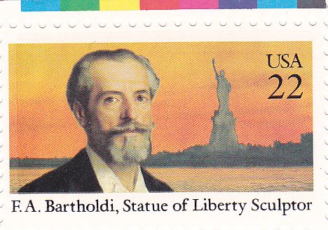 1985 Frederic Auguste Bartholdi Statue of Liberty Sculptor- Single 22 Postage Stamp  - Scott 2147 -  MNH,OG