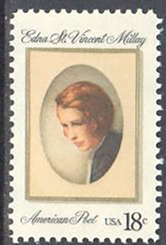 1981 Edna Millay, Poet Playwright, Single 18c Postage Stamp - Sc# 1926 - MNH - CW476b