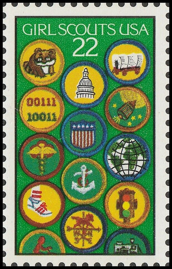 1987 Girl Scouts Single 25c Postage Stamp - Sc# 2251 - MNH, OG - CX868b