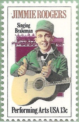 1978 s Jimmie Rodgers The Singing Brakeman Single 13c Postage Stamp v- Sc# 1755 - MNH,OG