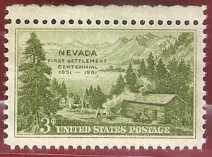 1951 Nevada Centennial Single 3c Postage Stamps  - Sc# 999 - MNH,OG