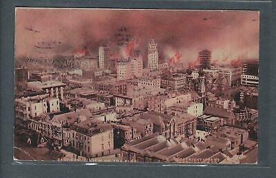 VEGAS - Posted 1907 San Francisco Earthquake Fires Postcard - FK168