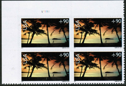 2007 Hagatna Bay, Guam Plate Block Of 4 90c Postage Stamps Scott C143 - MNH - DM164a