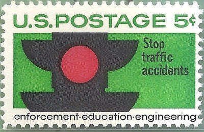 1965 Stop Traffic Accidents  Single 5c Postage Stamps  - Scott 1272 - MNH,OG