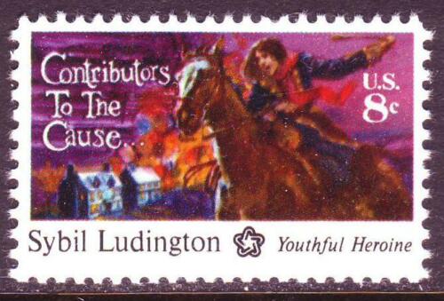 1975 Sybil Ludington Contributors To The Cause Single 8c Postage Stamp - Scott 1559 - MNH, OG - CT78c
