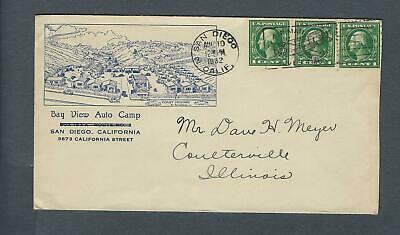 VEGAS - 1932 Bay View Auto Camp, San Diego, CA Ad Cover - FG121